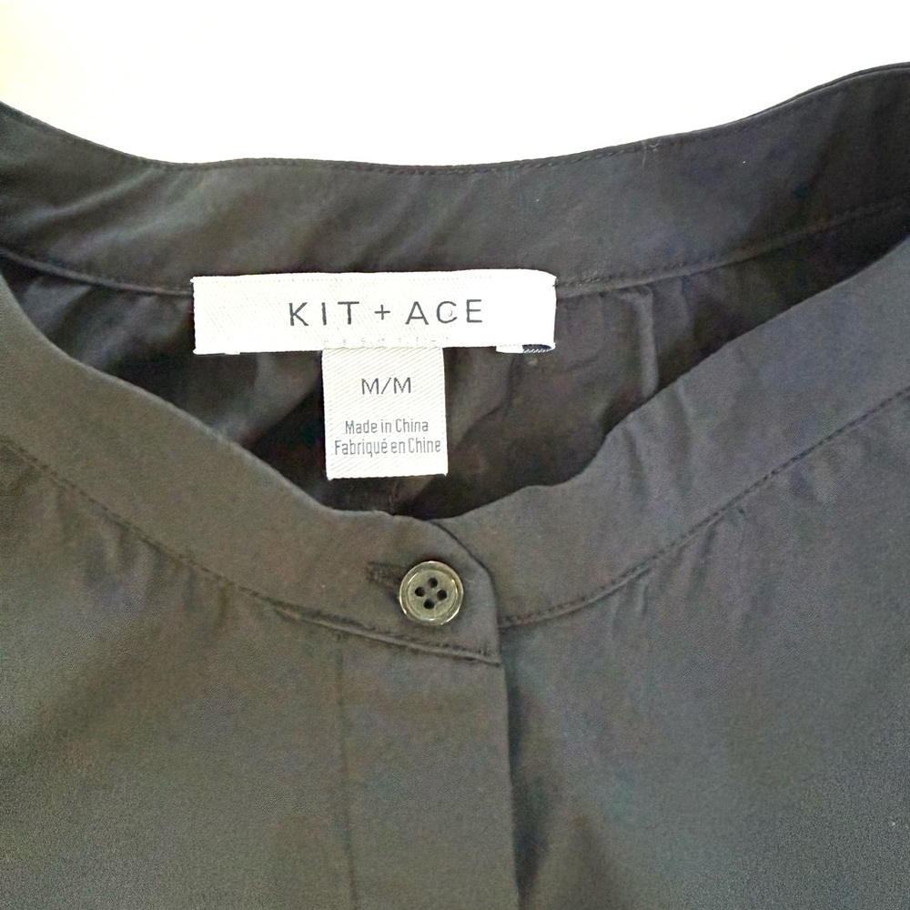 BNWOT Kit and Ace Marbella Sleeveless Poplin Shirt in Black M - Picture 8 of 12
